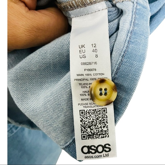 Nwt ASOS DESIGN Tall denim tea dress - Picture 7 of 9